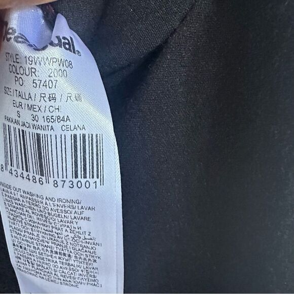 DESIGUAL Palazzo Pant Women Small Pull On Wide Leg Flower Casual Boho Resort - Picture 10 of 11